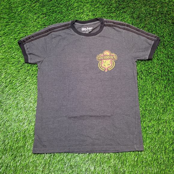 Official Harry Potter Quidditch Jersey Style Ringer Tee Mens Small (S) - Picture 1 of 3